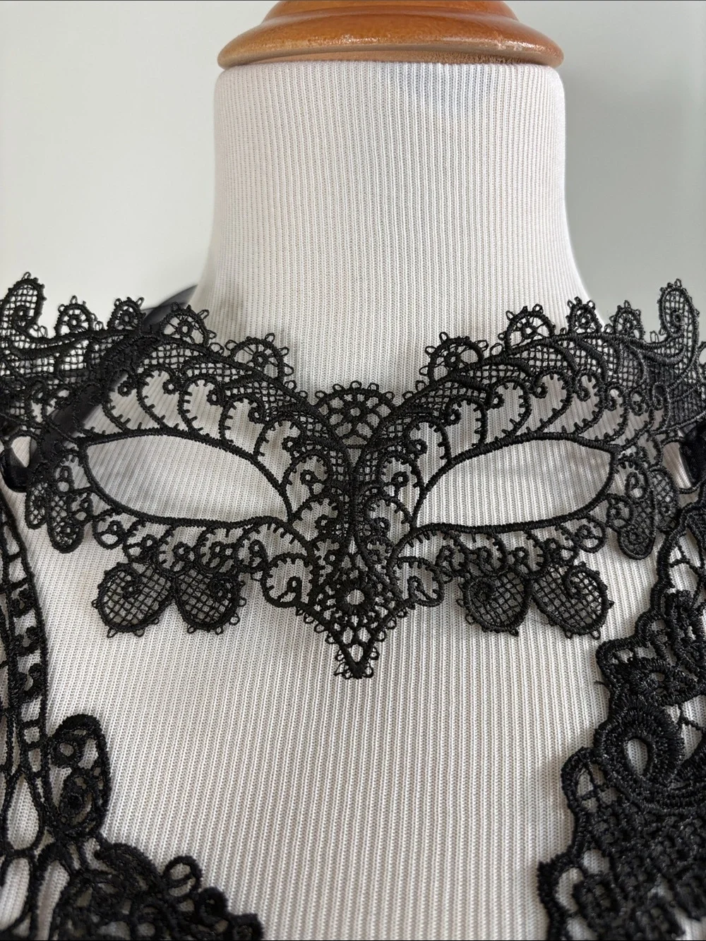 Set of 3 Black Lace Appliqué Masks